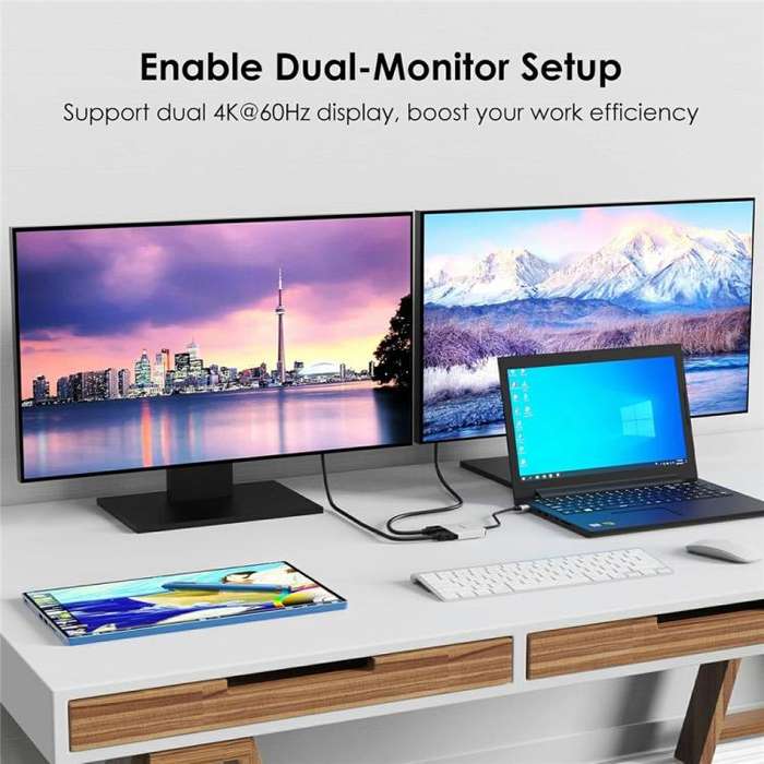 WAVLINK UMD320 With 100W Power Port Type-C to 4K HDMI + 8K HDMI Adapter