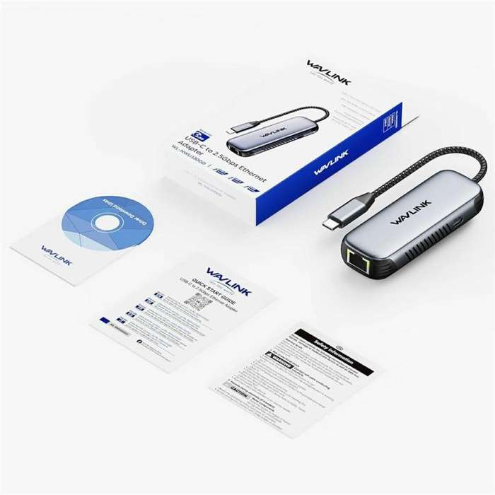 WAVLINK NWU330GD Support 95W PD Output USB-C to RJ45 2.5Gbps Network Converter