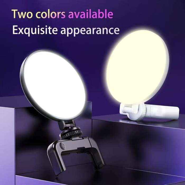 A01 Smartphone Photography Live Streaming Round LED Fill Light Portable Selfie Light(Black)