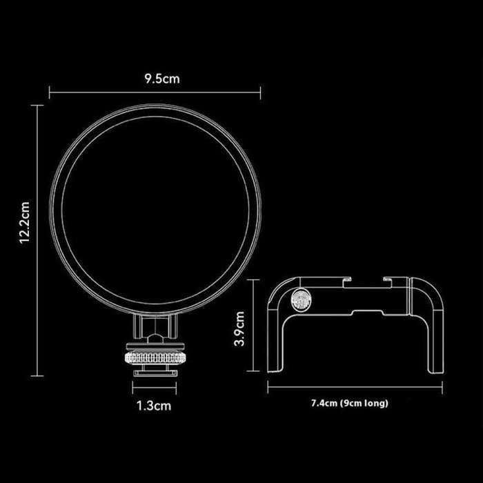 A01 Smartphone Photography Live Streaming Round LED Fill Light Portable Selfie Light(Black)