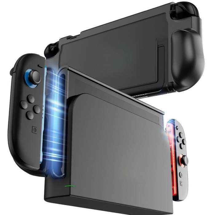 For Nintendo Switch 2 Game Machine Shockproof TPU+PC Protective Case(Black)