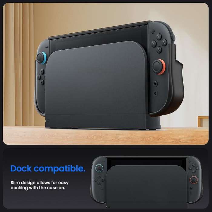 For Nintendo Switch 2 Game Machine Shockproof TPU+PC Protective Case(Black)