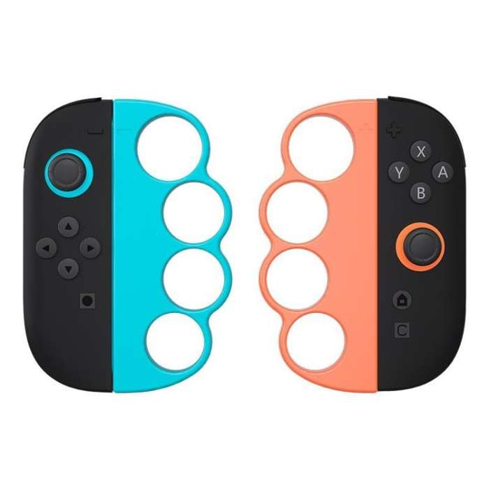 For Nintendo Switch 2 Left And Right Handle Boxing Game Grip Set(Orange Blue)