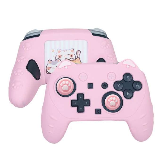 For Nintendo Switch 2 Pro Game Controller Silicone Protective Cover(Pink)