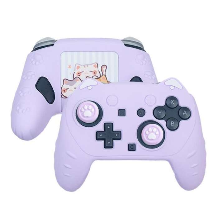 For Nintendo Switch 2 Pro Game Controller Silicone Protective Cover(Purple)