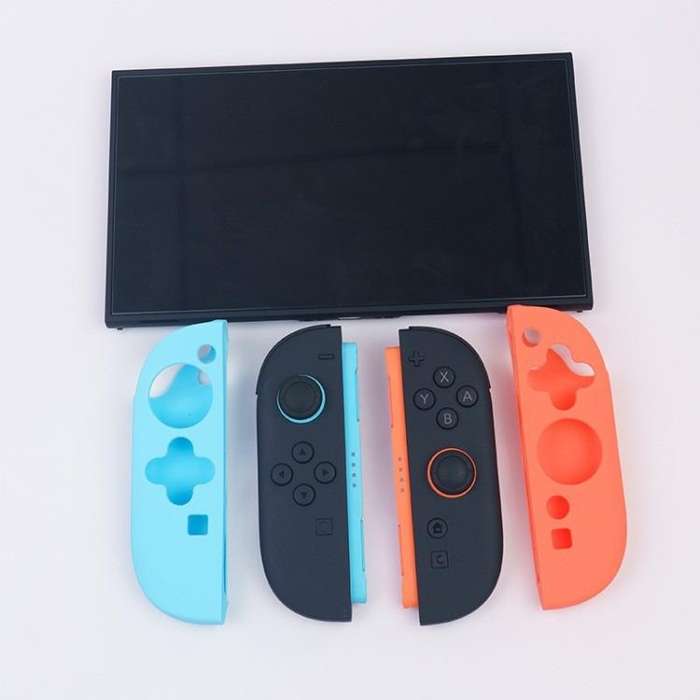 For Nintendo Switch 2 Game Controller Half-Cover Silicone Protective Cover(Black)