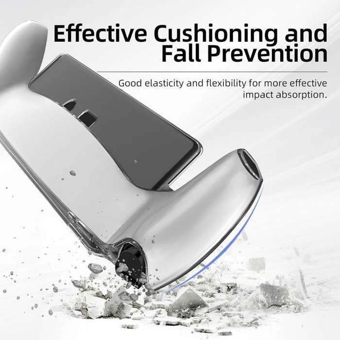 For Sony PS5  Streaming Handheld Console Crystal Clear PC Protective Case(Transparent White)