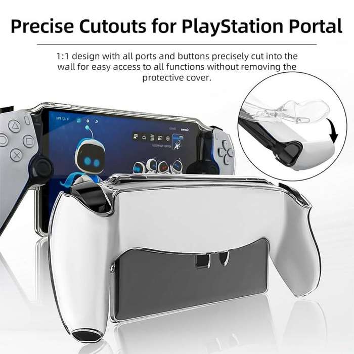 For Sony PS5  Streaming Handheld Console Crystal Clear PC Protective Case(Transparent White)
