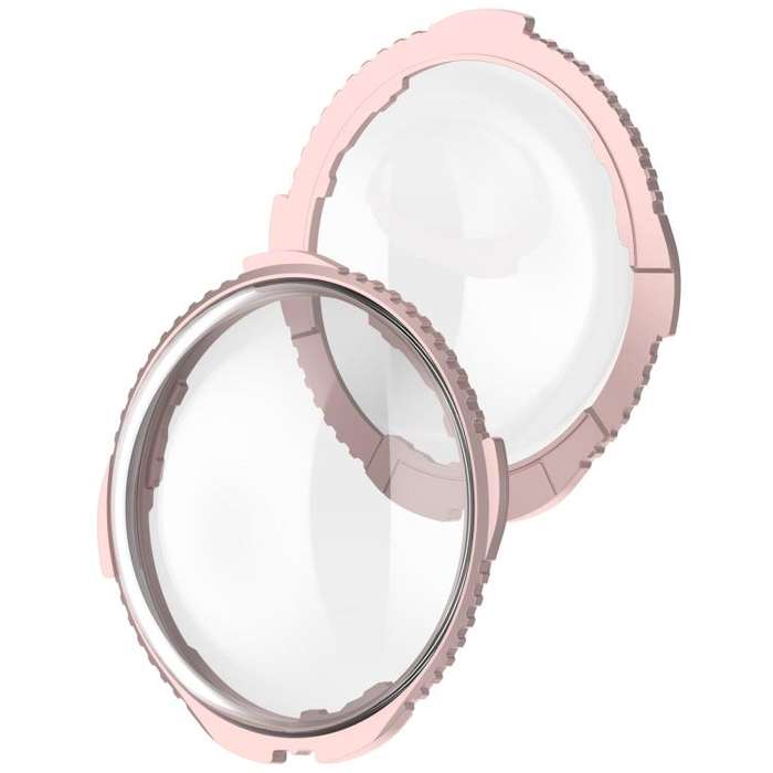 For Insta360 X5 Rotating Optical Tempered Glass Lens Guard Protective Cover(Pink)
