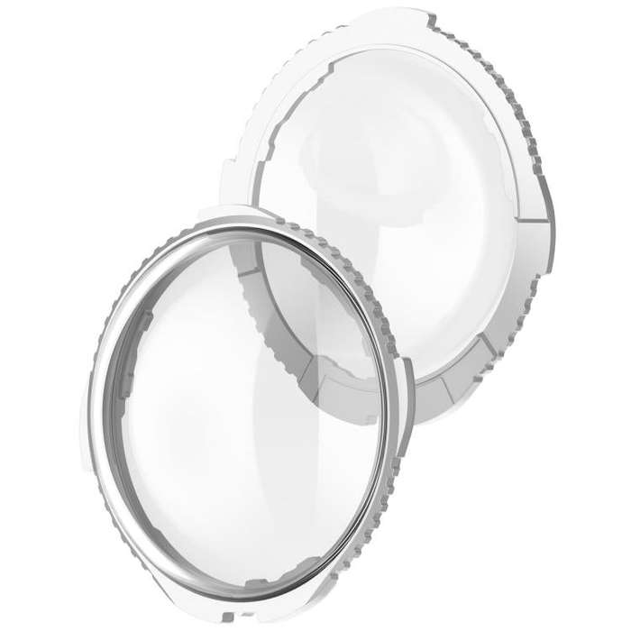 For Insta360 X4 Rotating Optical Tempered Glass Lens Guard Protective Cover(Silver)