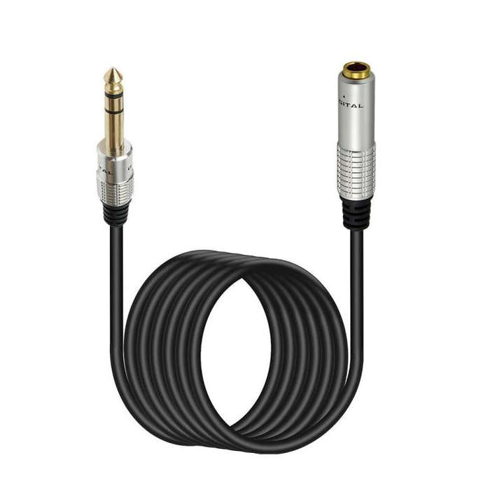 JUNSUNMAY 6.35mm 1/4 inch Male to Female Stereo Headphone Guitar Extension Cable Cord, Length:10m