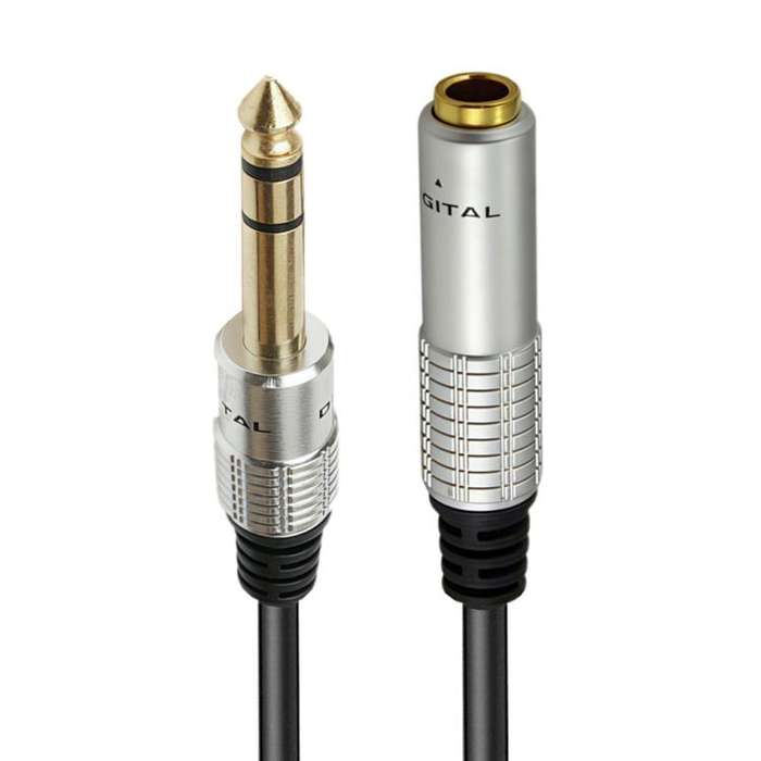 JUNSUNMAY 6.35mm 1/4 inch Male to Female Stereo Headphone Guitar Extension Cable Cord, Length:10m