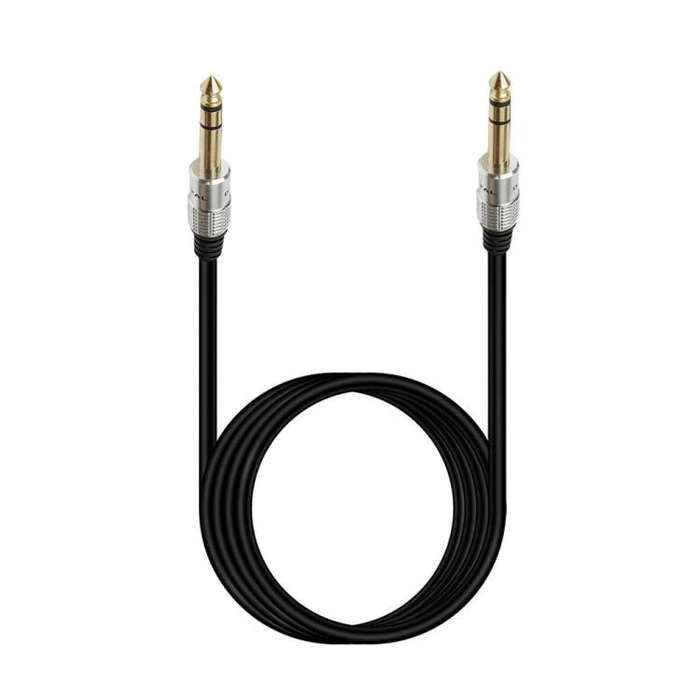 JUNSUNMAY 6.35mm 1/4 inch Male to Male Stereo Headphone Guitar Extension Cable Cord, Length:3m