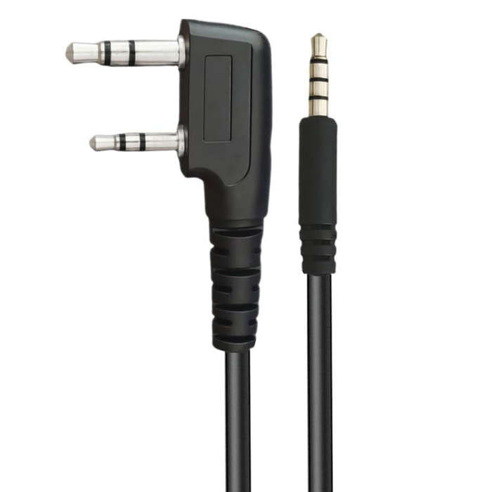 JUNSUNMAY Walkie Talkies Headset Radio Earpiece Adapter Cable, Length: 25cm, Interface:2 Pin to M...