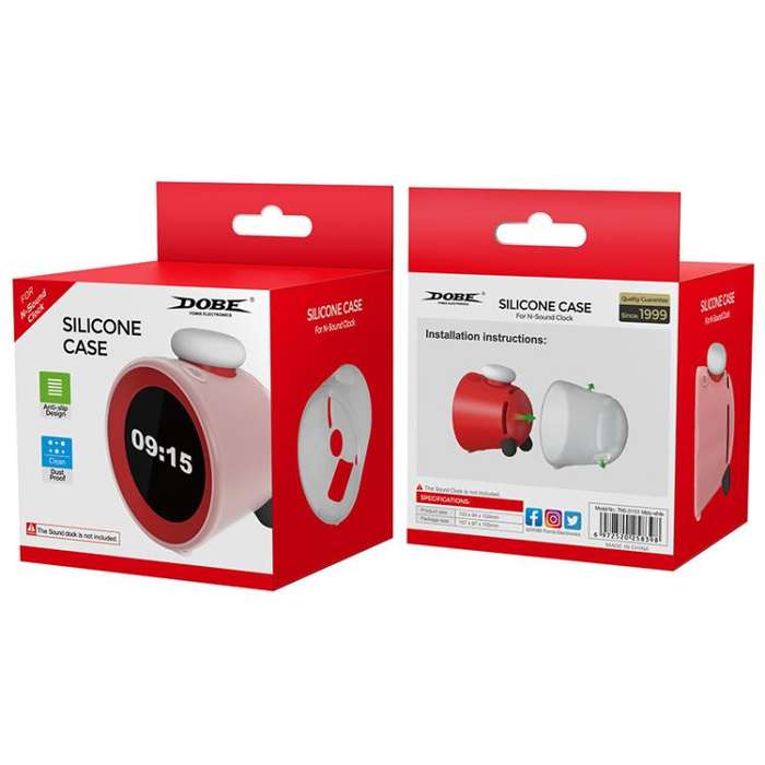 For Nintendo Sound Clock  Alarmo DOBE Smart Motion Alarm Silicone Protective Case(Translucent)