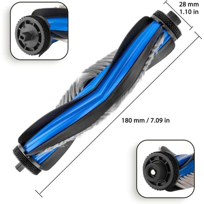 2pcs JUNSUNMAY Sweeper Main Clean Brush for Ecovacs Deebot T50 Pro / T50 Max / T50 Omni