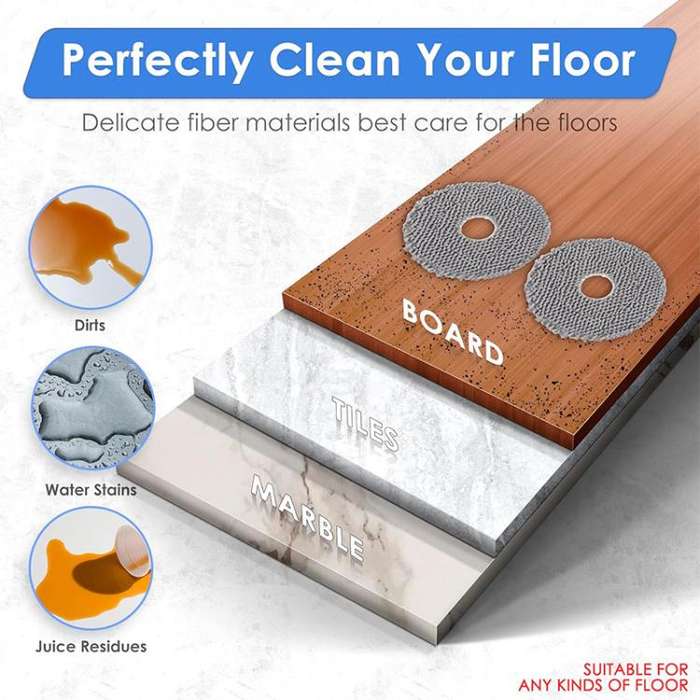 JUNSUNMAY 4pcs Washable Mop Pads Replacement for iRobot Roomba Plus 405 / 505 Combo