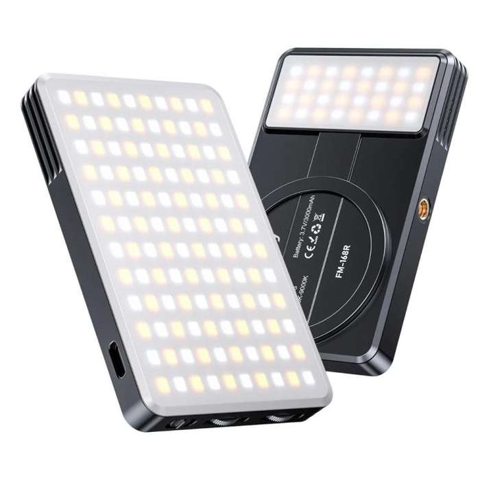 JMARY FM-168R Dual Color Temperature 160 LED Beads Portable Magnetic Phone Fill Light(Black)