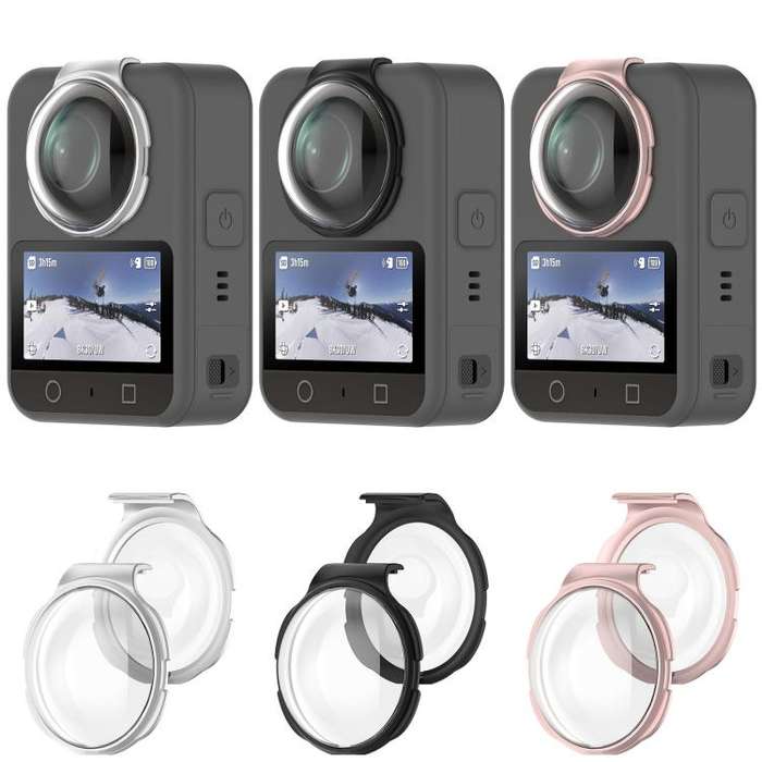 For DJI Osmo 360 Panoramic Camera Tempered Glass Cover Protective Lens Guard(Silver)