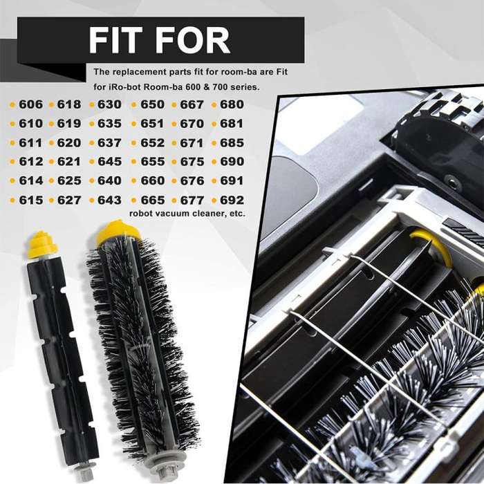 2pcs JUNSUNMAY Sweeper Main Clean Brush for iRobot Roomba 600 Series