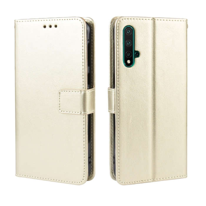 Retro Crazy Horse Texture Horizontal Flip Leather Case for Huawei Nova 5 /Nova 5 Pro , with Holde...