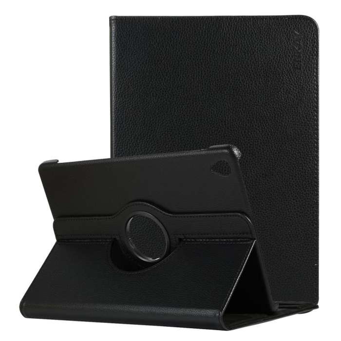 ENKAY 360 Degree Rotation Lichi Texture Leather Case with Holder for HUAWEI MediaPad M6 10.8 2019...