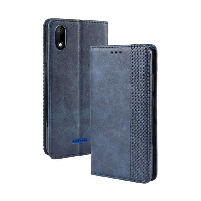 Magnetic Buckle Retro Crazy Horse Texture Horizontal Flip Leather Case for Wiko Y60, with Holder ...