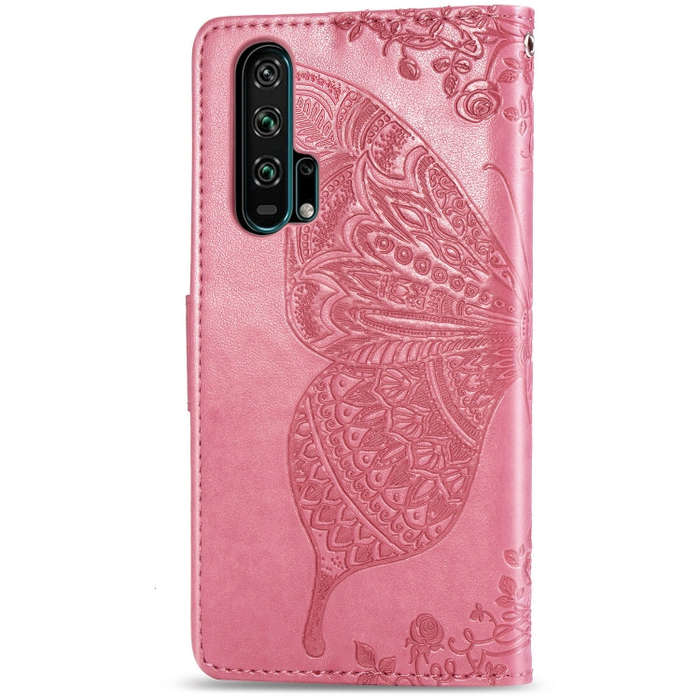 Butterfly Love Flowers Embossing Horizontal Flip Leather Case For Huawei Honor 20 Pro with Holder...