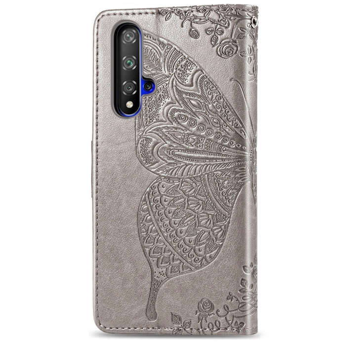 Butterfly Love Flowers Embossing Horizontal Flip Leather Case For Huawei Honor 20 with Holder & C...