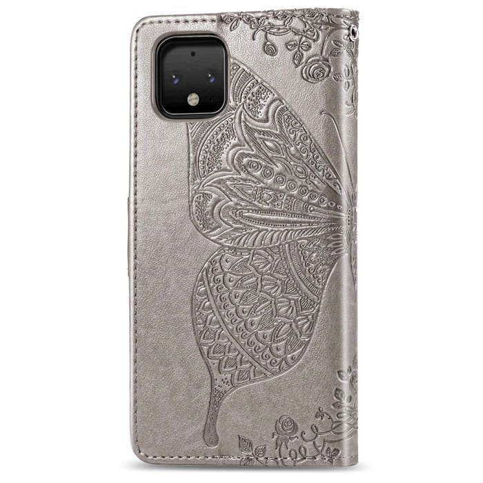 Butterfly Love Flowers Embossing Horizontal Flip Leather Case For Google Pixel 4 XL with Holder &...