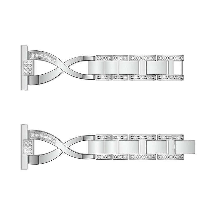 For Samsung GearS3 / Ticwatch Pro / HUAWEI GT Universal 22mm Metal Diamond Strap(Silver)
