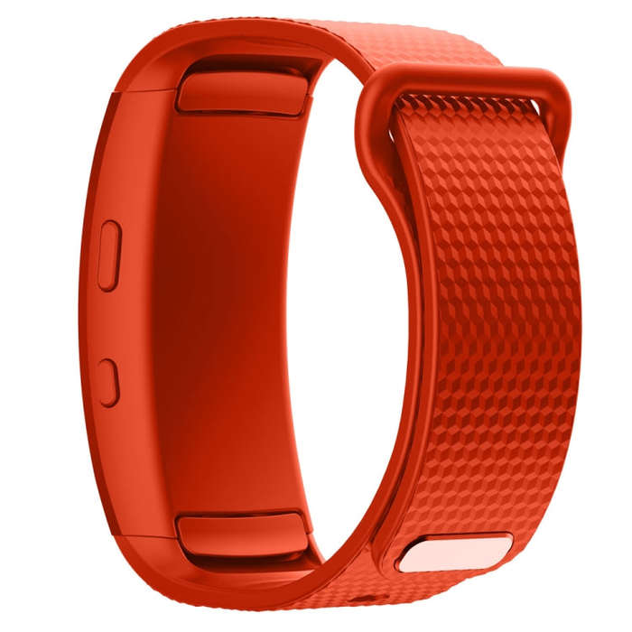 Silicone Watch Band for Samsung Gear Fit2 SM-R360, Wrist Strap Size:126-175mm(Orange)