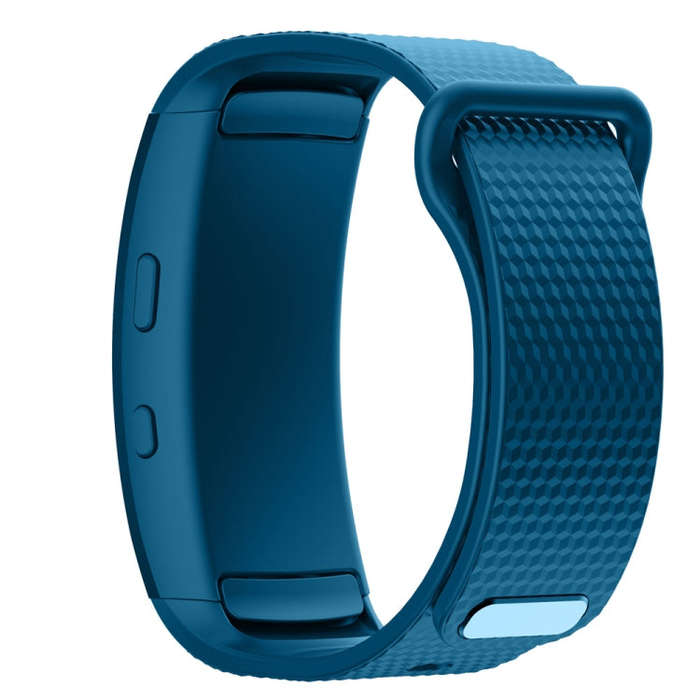 Silicone Watch Band for Samsung Gear Fit2 SM-R360, Wrist Strap Size:150-213mm(Blue)