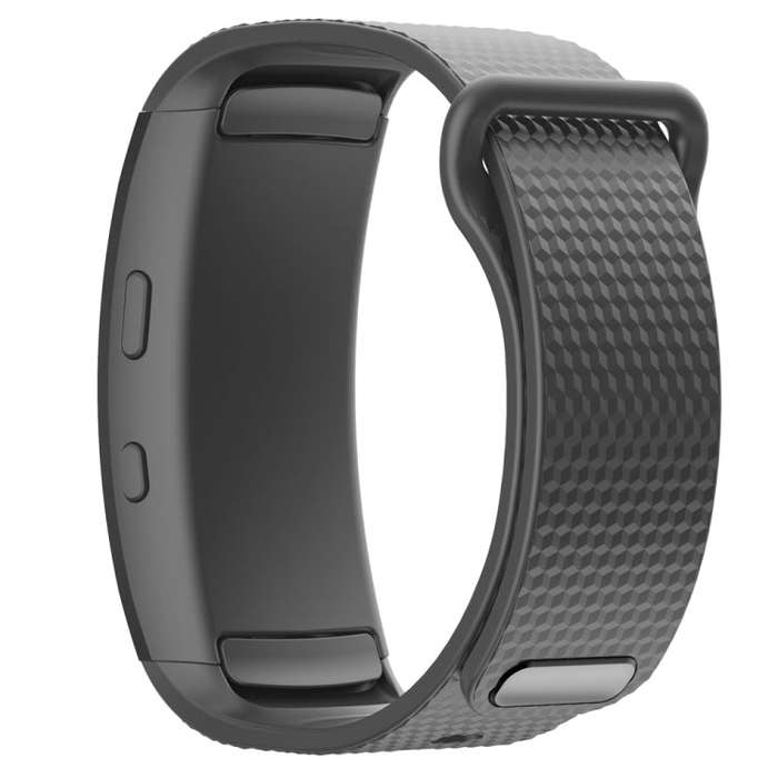 Silicone Watch Band for Samsung Gear Fit2 SM-R360, Wrist Strap Size:150-213mm(Gray)