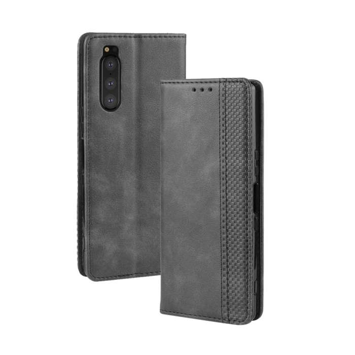 Magnetic Buckle Retro Crazy Horse Texture Horizontal Flip Leather Case for Sony Xperia 2, with Ho...