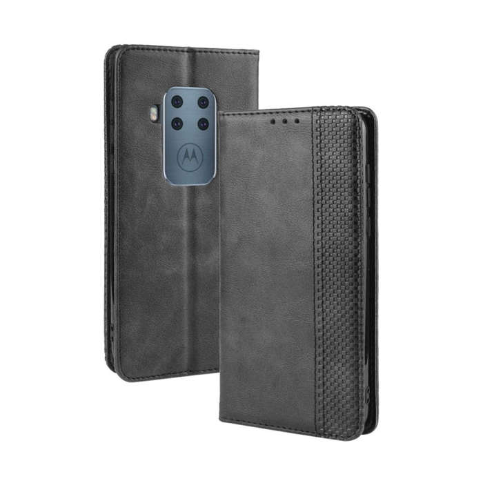 Magnetic Buckle Retro Crazy Horse Texture Horizontal Flip Leather Case for Motorola Moto One Pro ...
