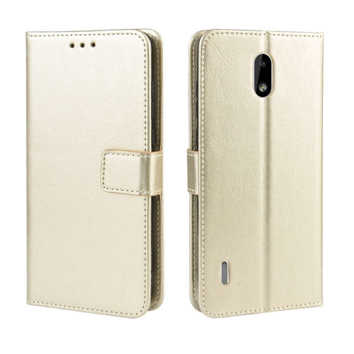 Retro Crazy Horse Texture Horizontal Flip Leather Case for Motorola Moto One Pro , with Holder & ...