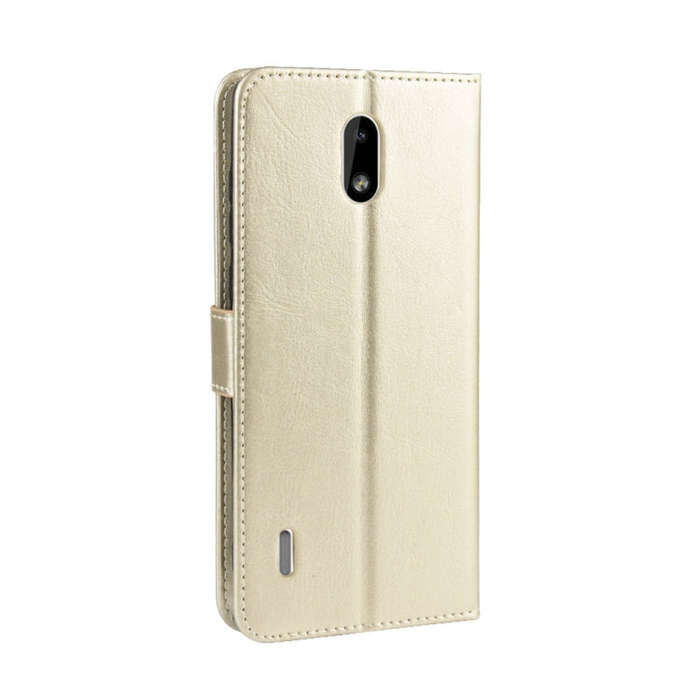 Retro Crazy Horse Texture Horizontal Flip Leather Case for Motorola Moto One Pro , with Holder & ...