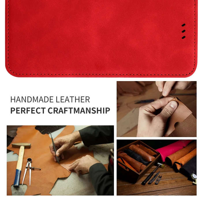 Retro Skin Feel Business Magnetic Horizontal Flip Leather Case for Huawei Honor 8X(Red)