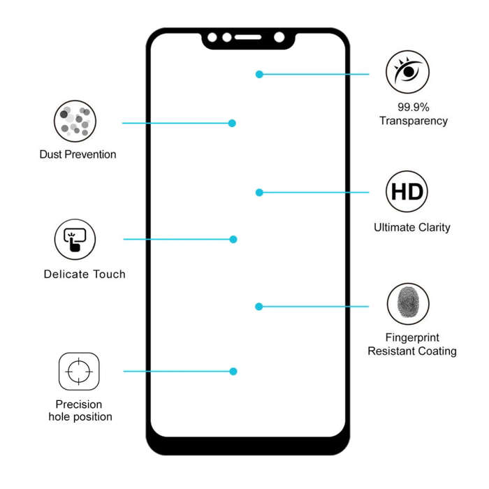 ENKAY Hat-prince Full Glue 0.26mm 9H 2.5D Tempered Glass Full Coverage Film for LG W10