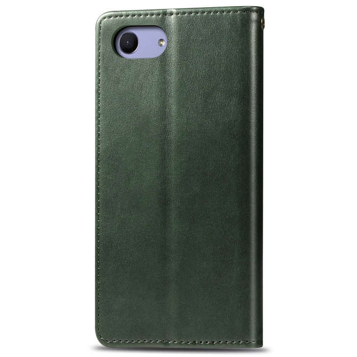 Retro Solid Color Leather Buckle Mobile Phone Protection Leather Case with Lanyard & Photo Frame ...