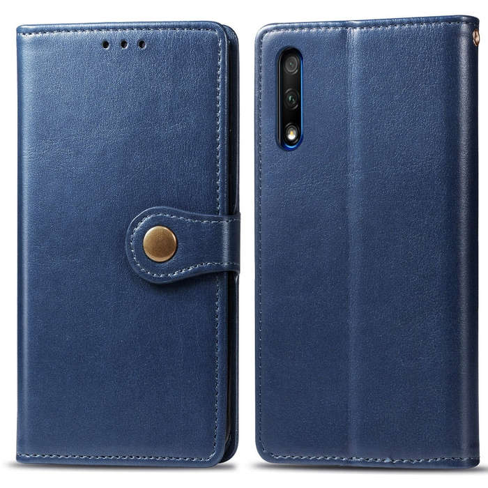 Retro Solid Color Leather Buckle Mobile Phone Protection Leather Case with Lanyard & Photo Frame ...