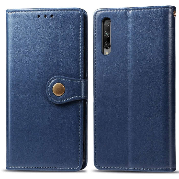 Retro Solid Color Leather Buckle Mobile Phone Protection Leather Case with Lanyard & Photo Frame ...