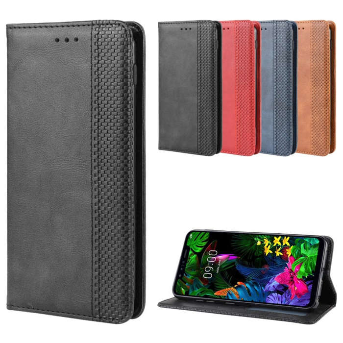 Magnetic Buckle Retro Crazy Horse Texture Horizontal Flip Leather Case for LG G8S ThinQ, with Hol...