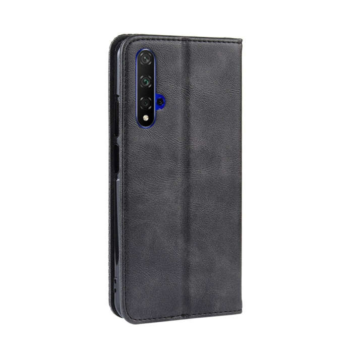 Magnetic Buckle Retro Crazy Horse Texture Horizontal Flip Leather Case for Huawei Honor 20,with H...
