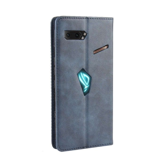 Magnetic Buckle Retro Crazy Horse Texture Horizontal Flip Leather Case for Asus ROG Phone II ZS66...