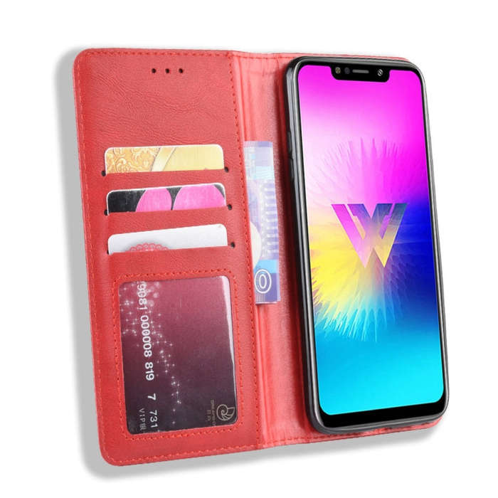 Magnetic Buckle Retro Crazy Horse Texture Horizontal Flip Leather Case for LG W10,with Holder & C...