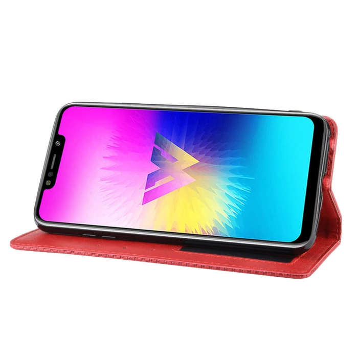 Magnetic Buckle Retro Crazy Horse Texture Horizontal Flip Leather Case for LG W10,with Holder & C...