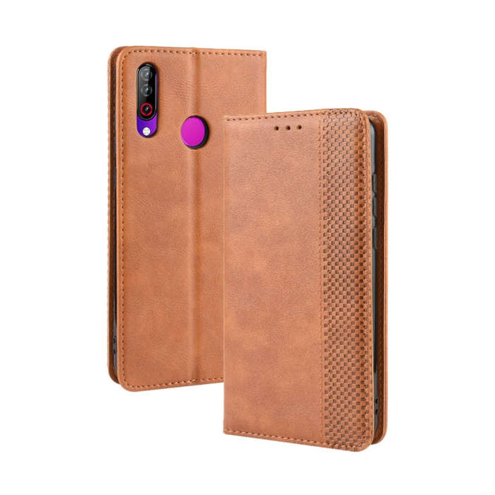 Magnetic Buckle Retro Crazy Horse Texture Horizontal Flip Leather Case for LG W30,with Holder & C...