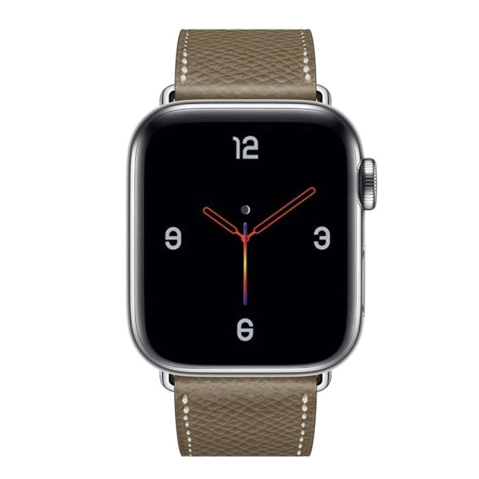 For Apple Watch 3 / 2 / 1 Generation 42mm Universal Leather Cross Band(Gray)